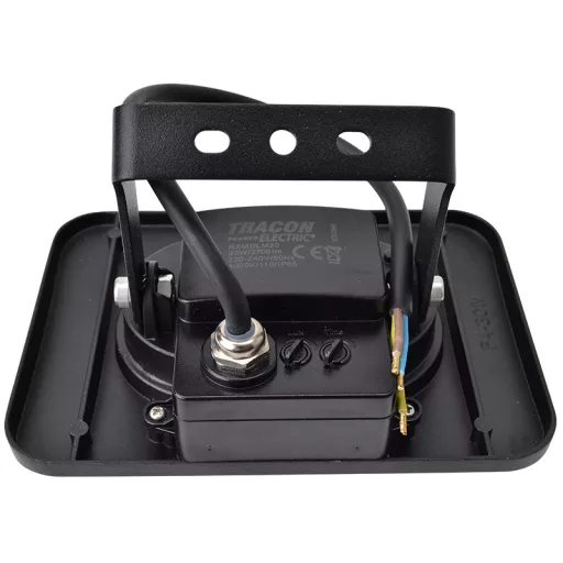 TRACON RSMDLM30 Fekete SMD fényvető mozgásérzékelővel 30W, 4000K, IP65, 220-240V