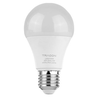   TRACON LAS6010NW Gömb burájú LED fényforrás SAMSUNG chippel 230V,50Hz,10W,4000K,