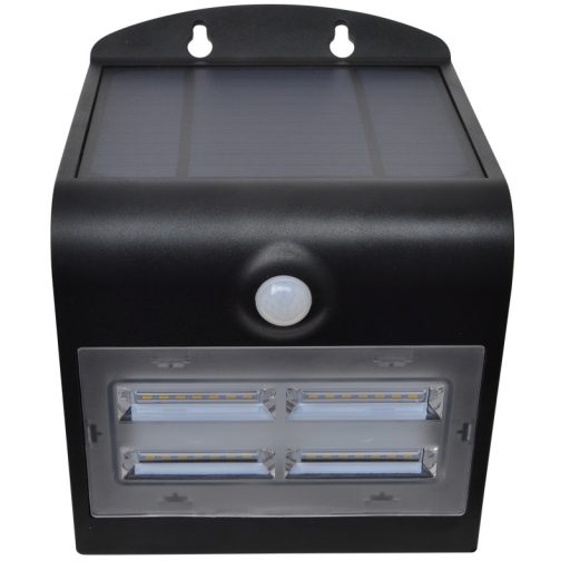 TRACON LSLBB3W Napelemes LED fali világítótest mozgásérzékelővel, 3,2 W, 4000 K,