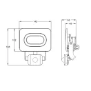 TRACON RSMDLM10H SMD fényvető mozgásérzékelővel, fekete 220-240V,10W,4000K,IP65,