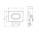 TRACON RSMDLM30H SMD fényvető mozgásérzékelővel, fekete 220-240V,30W,4000K,IP65,