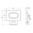 TRACON RSMDLM50H SMD fényvető mozgásérzékelővel, fekete 220-240V,50W,4000K,IP65,
