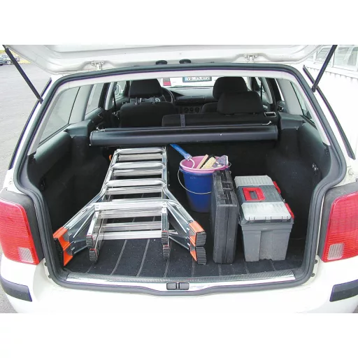 KRAUSE 129956 TeleMatic Létrafokos teleszkópos csuklós létra 4x4 fokos