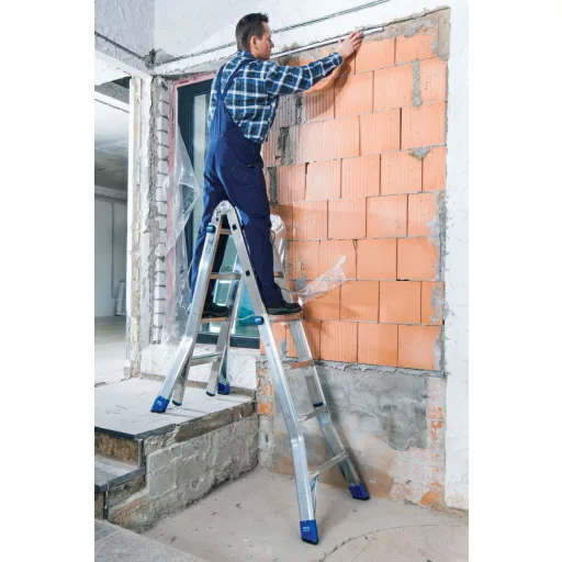 KRAUSE 133953 Stabilo Létrafokos teleszkópos csuklós létra 4x4 fokos