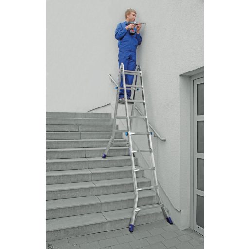 KRAUSE 133960 Stabilo Létrafokos teleszkópos csuklós létra 4x5 fokos