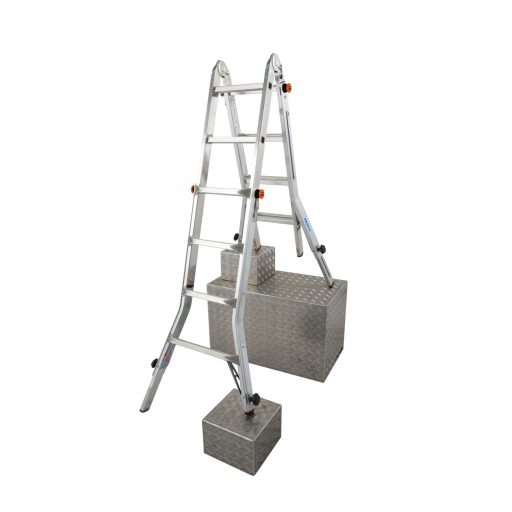 KRAUSE 129970 TeleVario Teleszkópos csuklós létra 4 szárhosszabbítóval 4x4 fokos