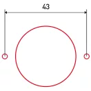 Bernardo Fúrófej 43 mm, ablakkilincsekhez fúrótartóval