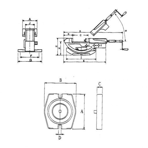 Bernardo Zweiachs-Maschinenschraubstock GS 150